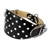 Obojek pro chrty černý puntíkovaný