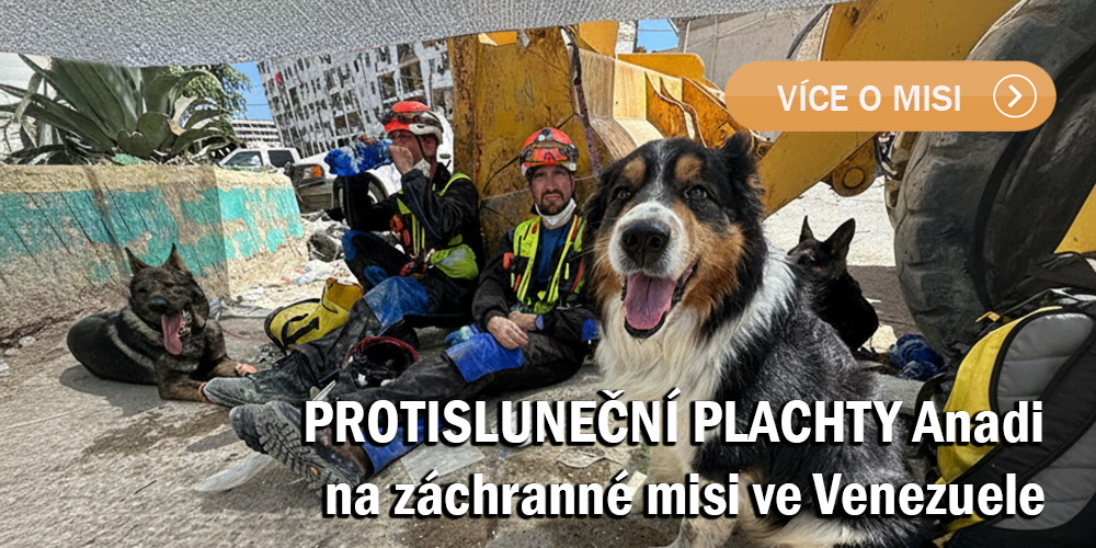 Protisluneční plachty na záchranné misi ve Venezuele