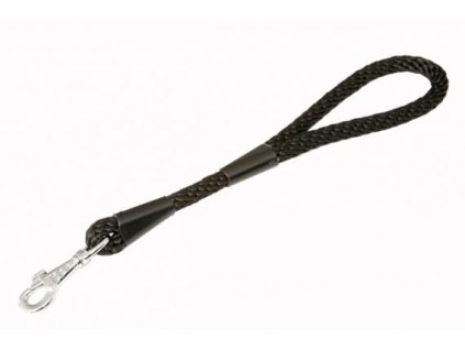 Vodítko ucho kulaté lano černé a černošedé
