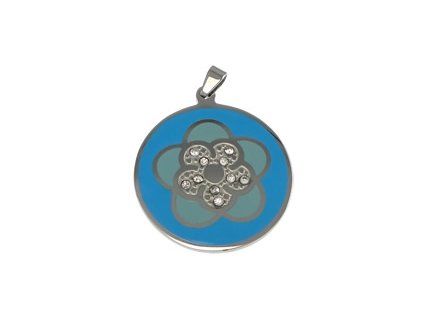 Amulet modrý s kamínky