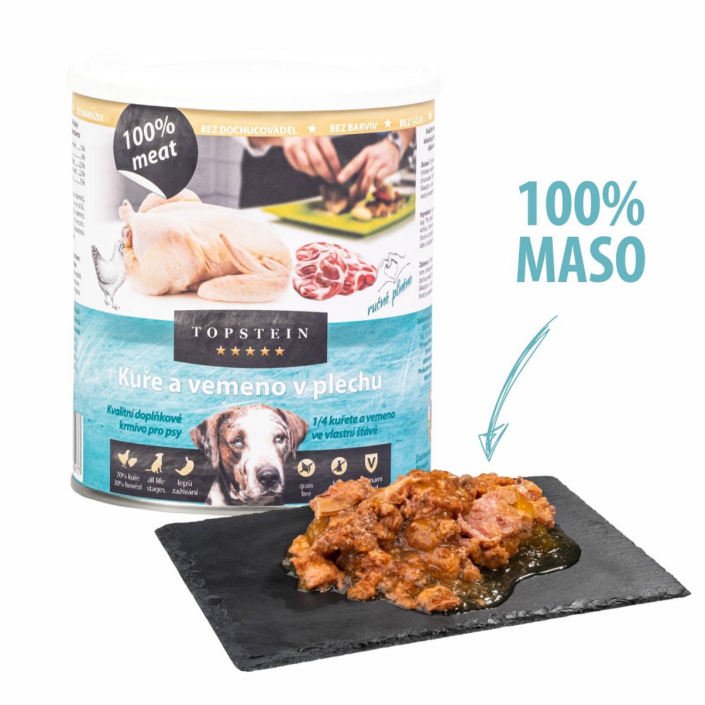 Topstein Kuře a vemeno v plechu 800 g