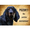 vtipná cedule pozor pes