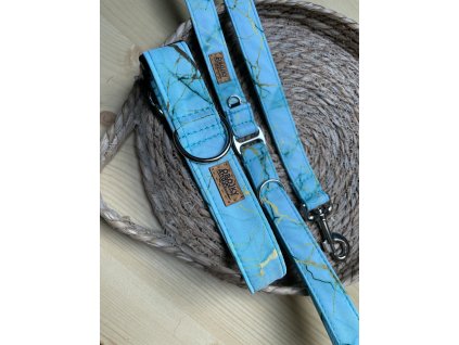 Obojek Tyrkys Marble