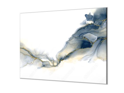 Ochranná deska abstraktní malba inkoustem (Lepení na zeď S lepením na zeď, Rozměr 70x70 cm)