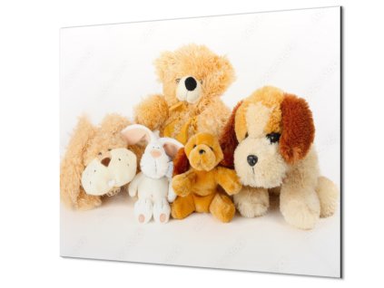 Ochranná deska dětská plyšoví medvědi (Lepení na zeď S lepením na zeď, Rozměr 70x70 cm)