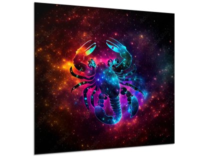 Obraz skleněný znamení zvěrokruhu Štír (Rozměry-čtverec 90 x 90 cm)