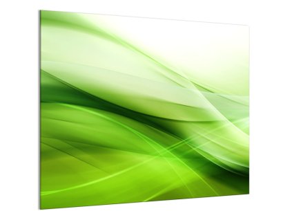 Sklo do kuchyně abstraktní sytě zelená vlna (Rozměry skla do kuchyně 60 x 150 cm)