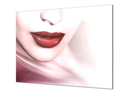 Design ochranná deska svůdné červené rty (Lepení na zeď S lepením na zeď, Rozměr 60x80 cm)