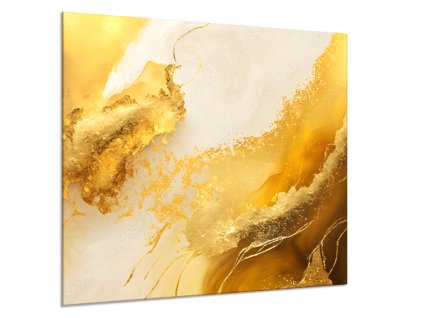 Skleněný obklad na stěnu zlatý mramorový vzor (Rozměr 60 x 150 cm)