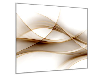 Ochranný skleněný panel abstrakt hnědo béžová vlna (Rozměr 60 x 150 cm)