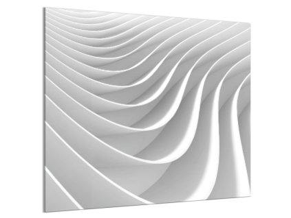 Sklo do kuchyně šedá kreativní vlna (Rozměr 60 x 150 cm)