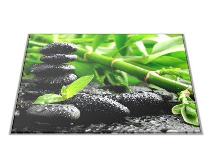 Skleněné prkénko bambus a kámen (Prkénko 40x30cm)