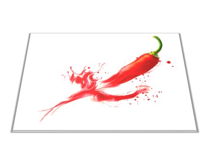 Skleněné prkénko chilli paprička (Prkénko 40x30cm)