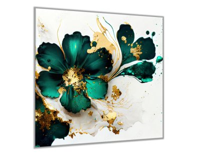 Sklo do kuchyně květy inkoustová textura (Rozměry skla do kuchyně 60 x 150 cm)