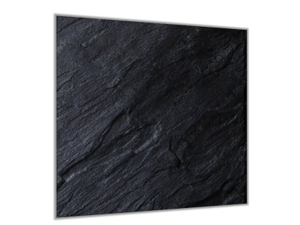 Sklo do kuchyně detail černý kámen (Rozměry skla do kuchyně 60 x 150 cm)