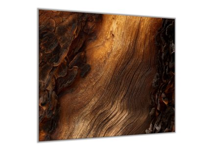 Sklo do kuchyně stopy ohně na dřevě (Rozměry skla do kuchyně 60 x 150 cm)