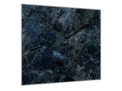Sklo do kuchyně kámen skála tmavě modrá (Rozměry skla do kuchyně 60 x 150 cm)