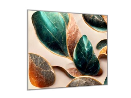 Sklo do kuchyně 3D smaragdové zelené kameny (Rozměry skla do kuchyně 60 x 150 cm)