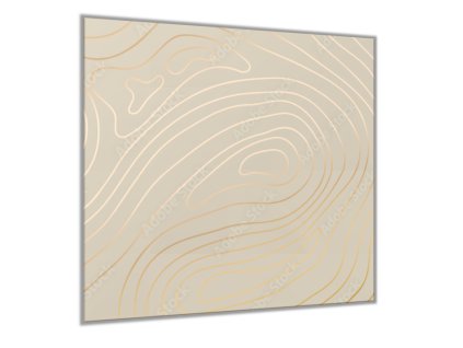 Sklo do kuchyně abstraktní měděné čáry (Rozměry skla do kuchyně 60 x 150 cm)