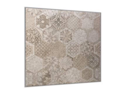 Sklo do kuchyně geometrická mozaika (Rozměry skla do kuchyně 60 x 150 cm)