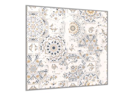 Sklo do kuchyně patchwork španělský styl (Rozměry skla do kuchyně 60 x 150 cm)