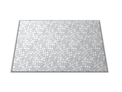 Skleněné prkénko mozaika fragment kruhy (Prkénko 40x30cm)