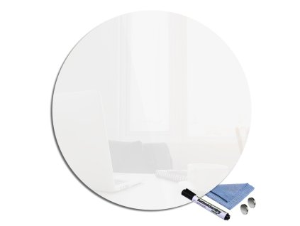Magnetická skleněná tabule kulatá pr.30cm (Barva Lehce šedá  RAL7035, Rozměr pr. 30cm)