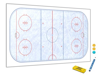 Metalová magnetická tabule - hokej (Rozměr 60x90cm)