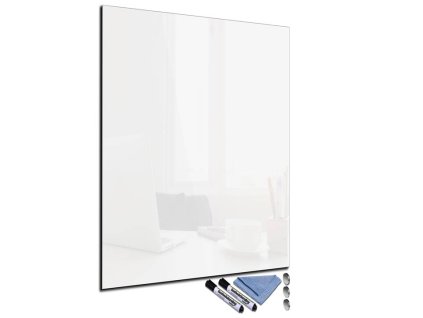 Magnetická skleněná tabule 60x70cm (Barva Lehce šedá  RAL7035, Rozměr 60x70cm)