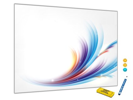 Metalová magnetická tabule abstraktní (Rozměr 90 x 60 cm)