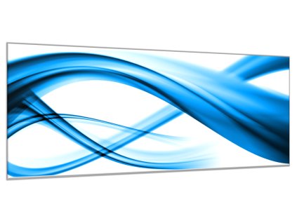 Obraz skleněný modrá vlna (Rozměry-obdélník 90 x 120 cm)