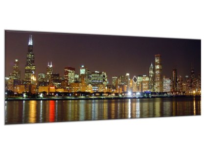 Obraz skleněný noční město (Rozměry-obdélník 90 x 120 cm)