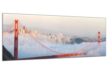 Obraz skleněný most San Francisco (Rozměry-obdélník 90 x 120 cm)