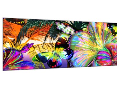 Obraz skleněný barevný abstrakt (Rozměry-obdélník 90 x 120 cm)