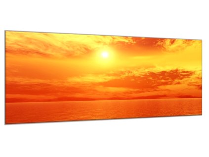 Obraz skleněný západ slunce nad mořem (Rozměry-obdélník 90 x 120 cm)