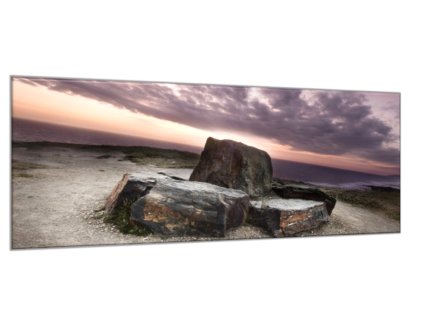 Obraz skleněný kámen na pobřeží Cornwallu (Rozměry-obdélník 90 x 120 cm)