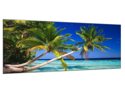 Obraz skleněný tropický ráj Maledivy (Rozměry-obdélník 90 x 120 cm)