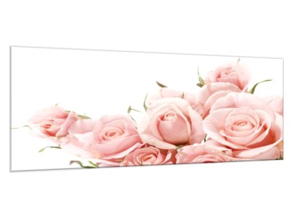 Obraz skleněný květy růžové růže (Rozměry-obdélník 90 x 120 cm)