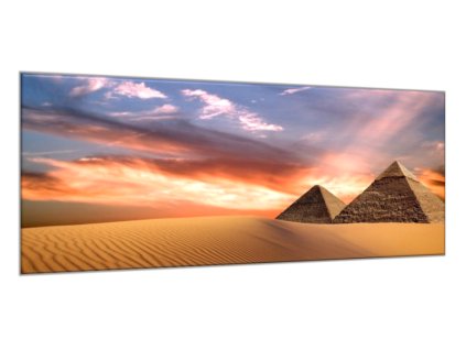 Obraz skleněný pyramidy Egypt (Rozměry-obdélník 90 x 120 cm)
