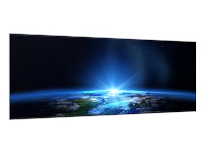 Obraz skleněný noční pohled na zeměkouli (Rozměry-obdélník 90 x 120 cm)