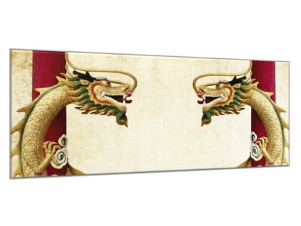 Obraz skleněný dračí hlavy (Rozměry-obdélník 90 x 120 cm)