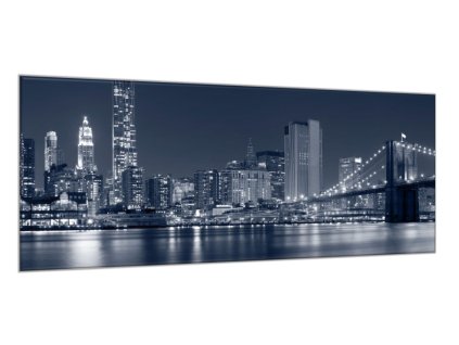 Obraz skleněný město noční Manhattan (Rozměry-obdélník 90 x 120 cm)