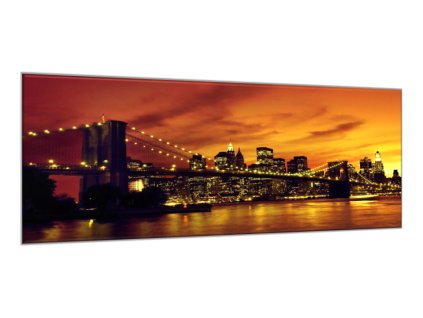 Obraz skleněný Brooklynský most v západu slunce (Rozměry-obdélník 90 x 120 cm)