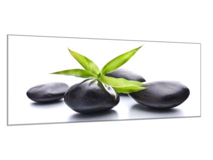 Obraz skleněný zen kameny a bambus (Rozměry-obdélník 90 x 120 cm)