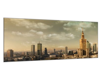 Obraz skleněný město Varšava (Rozměry-obdélník 90 x 120 cm)