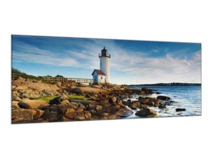 Obraz skleněný maják u moře (Rozměry-obdélník 90 x 120 cm)