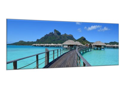 Obraz skleněný ostrov Bora Bora (Rozměry-obdélník 90 x 120 cm)