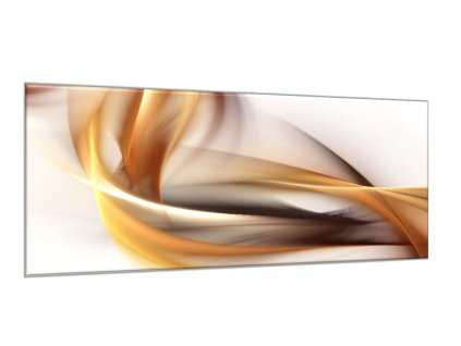 Obraz skleněný hnědo oranžová vlna (Rozměry-obdélník 90 x 120 cm)