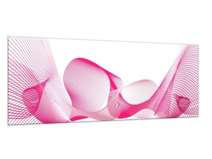 Obraz skleněný nitkovitá růžová vlna (Rozměry-obdélník 90 x 120 cm)