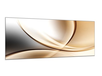 Obraz skleněný hnědo šedá vlna (Rozměry-obdélník 90 x 120 cm)